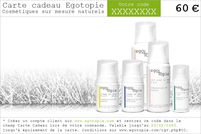 Offrez une carte cadeau Egotopie